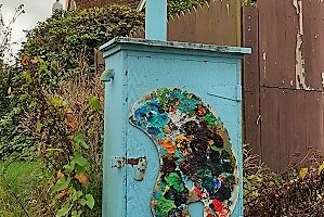 "Artbutus" utility box as street art along the Arbutus Greenway/Naomi Reichstein photo