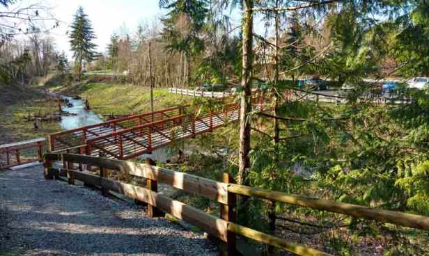 Daylighting of Padden Creek, with bridge access to the Interurban/Naomi Reichstein photo